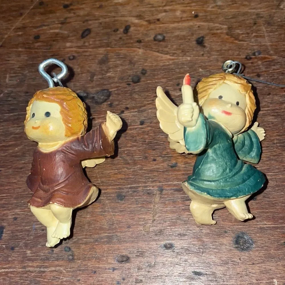 ‎8 plastic resin angel Christmas tree ornaments